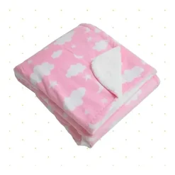 SpaSilk Blankets & Quilts*- Fleece Velboa Blanket, Pink Celestial