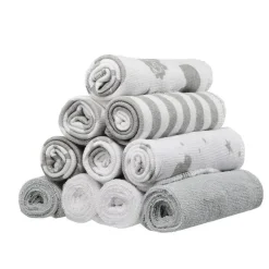SpaSilk Baby Washcloths*10 Pack Washcloth - Grey Celestial