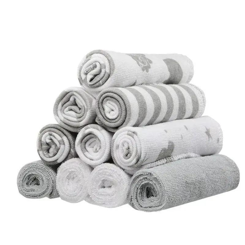 SpaSilk Baby Washcloths*10 Pack Washcloth - Grey Celestial