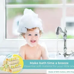 SpaSilk Baby Washcloths*- 10Pk Soft Terry Bath Washcloths, Pink Dots