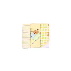 SpaSilk Bath Gift Set|Baby Bath Towels*- 3Pk Soft Terry Hooded Towel Set, Yellow Ark