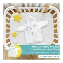 SpaSilk Baby Robes*- Terry Bathrobe Whale With Booties Blue