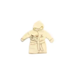 SpaSilk Baby Robes*Cotton Hooded Terry Bathrobe with Booties-Brown Bear