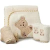 SpaSilk Bath Gift Set|Baby Bath Towels*Hooded Towel & Washcloth Set, Bear