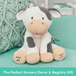 Spin Master Plush & Stuffed Animals*- Baby GUND Buttermilk the Cow Animated Plush, Singing Animal, 12”