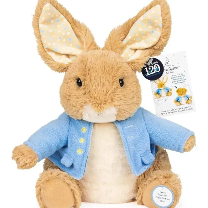 Spin Master Plush & Stuffed Animals|Easter*- GUND Beatrix Potter Peter Rabbit Peek-a-Ears Animated Plush, Interactive Bunny, 11”