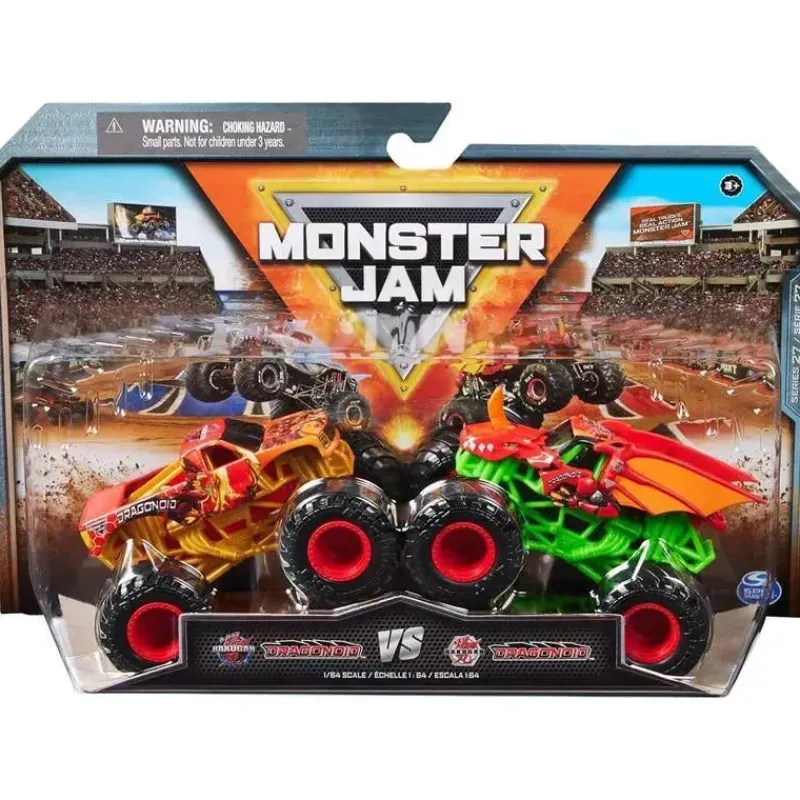 Spin Master Cars|Cars, Trucks & Trains*- Monster Jam, Official Bakugan Dragonoid Vs. Bakugan Dragonoid Die-Cast Monster Trucks, Ages 3+