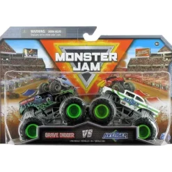 Spin Master Cars|Cars, Trucks & Trains*- Monster Jam 2023 Official Diecast Truck 2-Pack Series 25 Grave Digger vs Global Avenger, Ages 3+