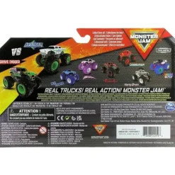 Spin Master Cars|Cars, Trucks & Trains*- Monster Jam 2023 Official Diecast Truck 2-Pack Series 25 Grave Digger vs Global Avenger, Ages 3+