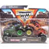 Spin Master Cars|Cars, Trucks & Trains*- Monster Jam, Die-Cast Monster Trucks, 2 Pack Series 24, Grave Digger vs El Toro Loco, Ages 3+