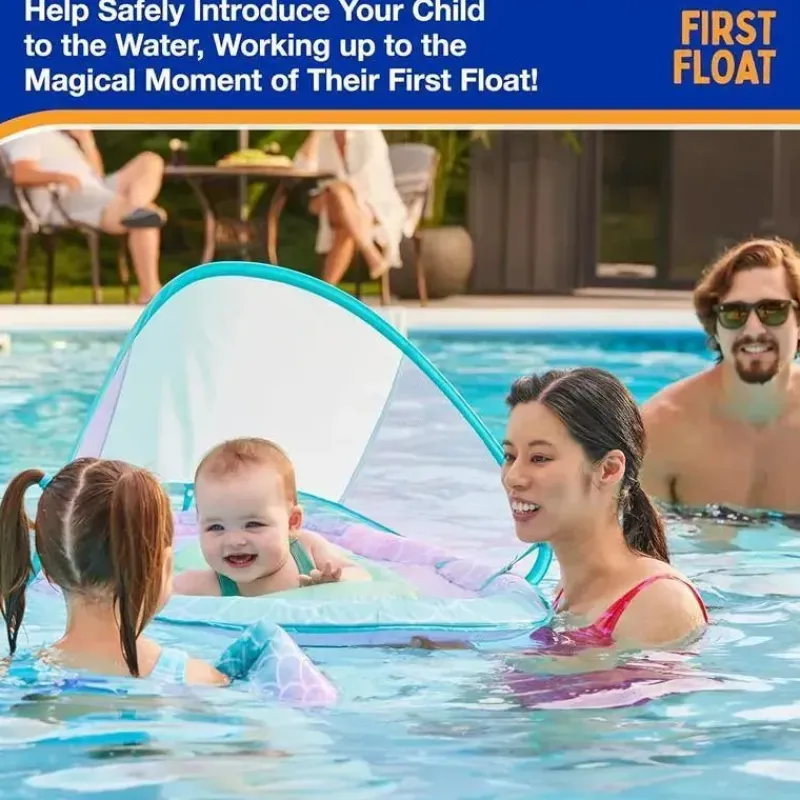 Spin Master Water Toys*- Swimways Baby Spring Pool Float, UPF Protection, Kids 9-24 Months, Mermaid