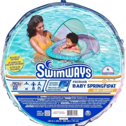 Spin Master Water Toys*- Swimways Baby Spring Pool Float, UPF Protection, Kids 9-24 Months, Mermaid