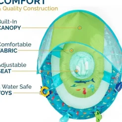 Spin Master Water Toys*- SwimWays Baby Spring Float Splash N Play, UPF Protection, Kids 9-24 Months