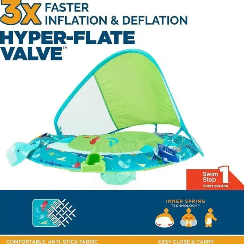 Spin Master Water Toys*- SwimWays Baby Spring Float Splash N Play, UPF Protection, Kids 9-24 Months