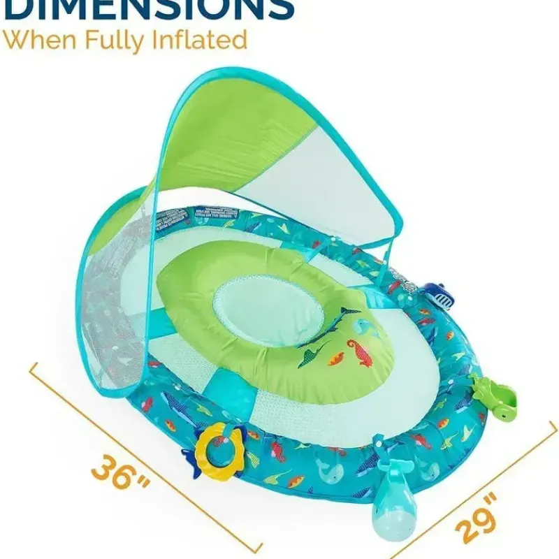 Spin Master Water Toys*- SwimWays Baby Spring Float Splash N Play, UPF Protection, Kids 9-24 Months