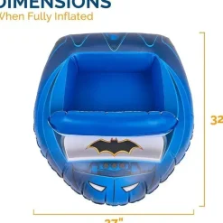 Spin Master Super Heroes|Water Toys*- Swimways DC Batman Batmobile Inflatable Water Boat Vehicle, for Kids Aged 3 & Up