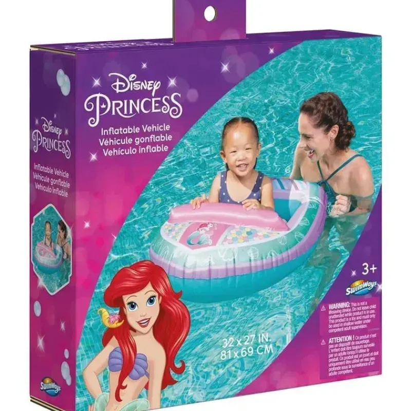 Spin Master Life Vests & Floats*- Swimways Disney Princess Ariel Inflatable Water Boat Vehicle for Kids Ages 3+