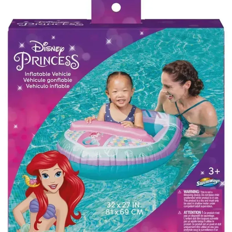 Spin Master Life Vests & Floats*- Swimways Disney Princess Ariel Inflatable Water Boat Vehicle for Kids Ages 3+