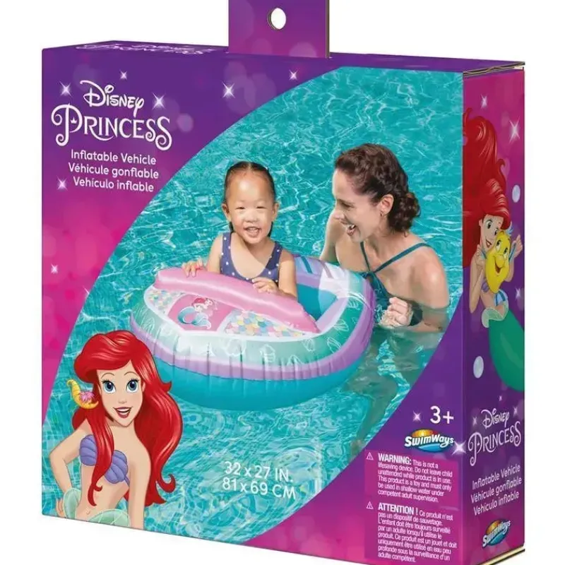 Spin Master Life Vests & Floats*- Swimways Disney Princess Ariel Inflatable Water Boat Vehicle for Kids Ages 3+