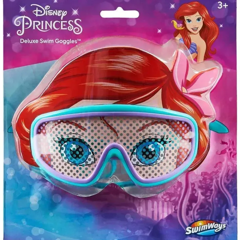 Spin Master Disney Princess|Goggles & Swimming Masks*- SwimWays Disney Princess Character Mask Kids Deluxe Swim Goggles, Ariel