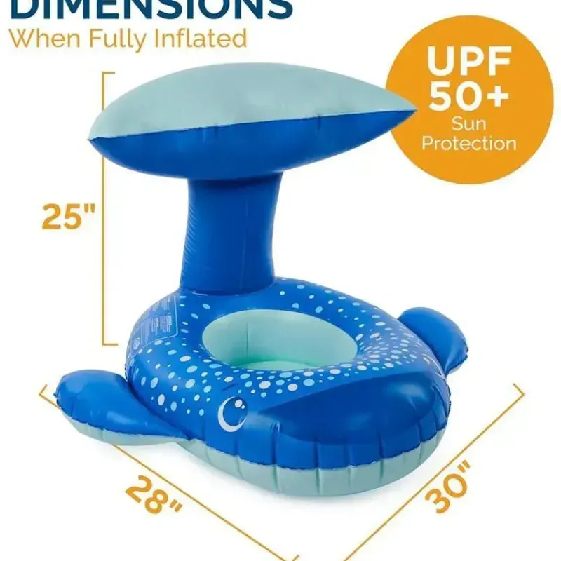 Spin Master Life Vests & Floats*- Swimways Sun Canopy Baby Boat, Toys for Kids Aged 9-24 Months, Whale