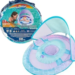 Spin Master Water Toys*- Swimways Sun Canopy Inflatable Baby Spring Float for Kids 9-24 Months, Mermaid