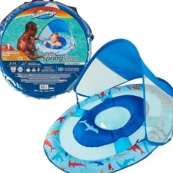 Spin Master Water Toys*- Swimways Sun Canopy Inflatable Baby Spring Float for Kids 9-24 Months, Shark
