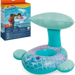 Spin Master Life Vests & Floats*- Swimways Sun Canopy Baby Boat, Toys for Kids Aged 9-24 Months, Mermaid