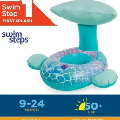 Spin Master Life Vests & Floats*- Swimways Sun Canopy Baby Boat, Toys for Kids Aged 9-24 Months, Mermaid