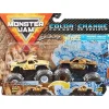 Spin Master Cars|Cars, Trucks & Trains*Monster Jam, Color-Changing Die-Cast Monster Trucks 2-Pack, 1:64 Scale Bulldozer vs. Team Meents (Styles May Vary)