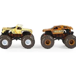 Spin Master Cars|Cars, Trucks & Trains*Monster Jam, Color-Changing Die-Cast Monster Trucks 2-Pack, 1:64 Scale Bulldozer vs. Team Meents (Styles May Vary)