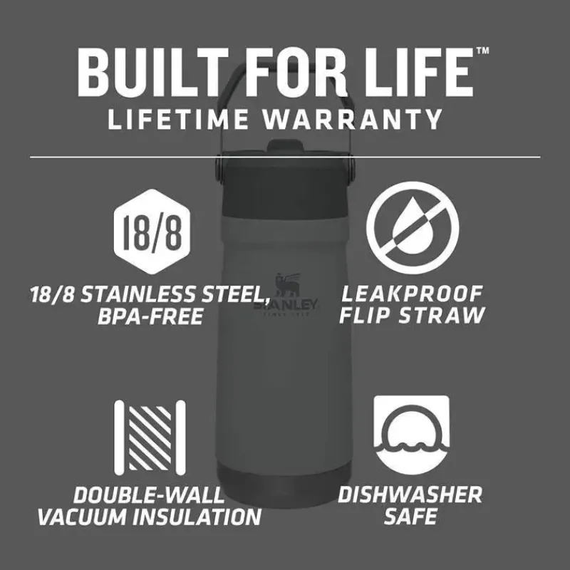 Stanley Water Bottle|Dishes, Utensils & Food Containers*- 17Oz IceFlow Stainless Steel Bottle with Straw, Polar