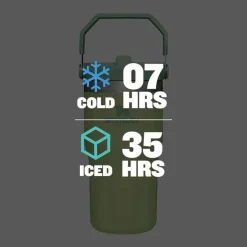 Stanley Gift For Dad|Gift For Mom*- 20Oz IceFlow Stainless Steel Tumbler with Straw, Citron