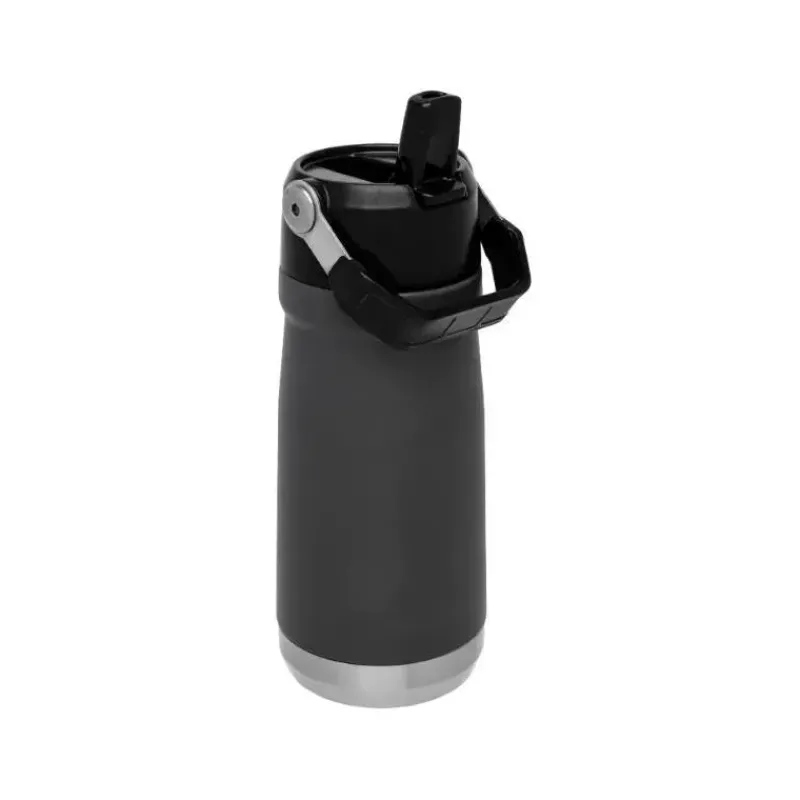 Stanley Gift For Dad|Water Bottle*- 17Oz IceFlow Stainless Steel Bottle with Straw, Charcoal