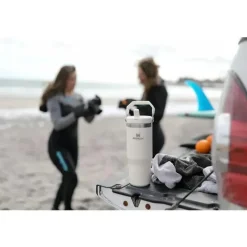 Stanley Water Bottle|Dishes, Utensils & Food Containers*- 30Oz IceFlow Stainless Steel Tumbler with Straw, Cream