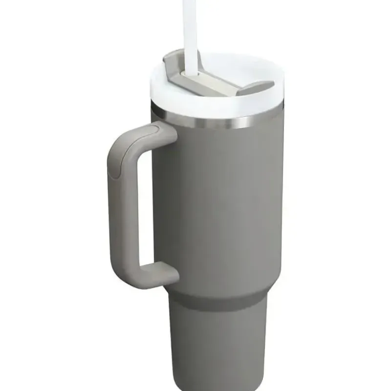 Stanley Gift For Mom|Water Bottle*- 40Oz Quencher H2.0 FlowState Stainless Steel Vacuum Insulated Tumbler, Stone
