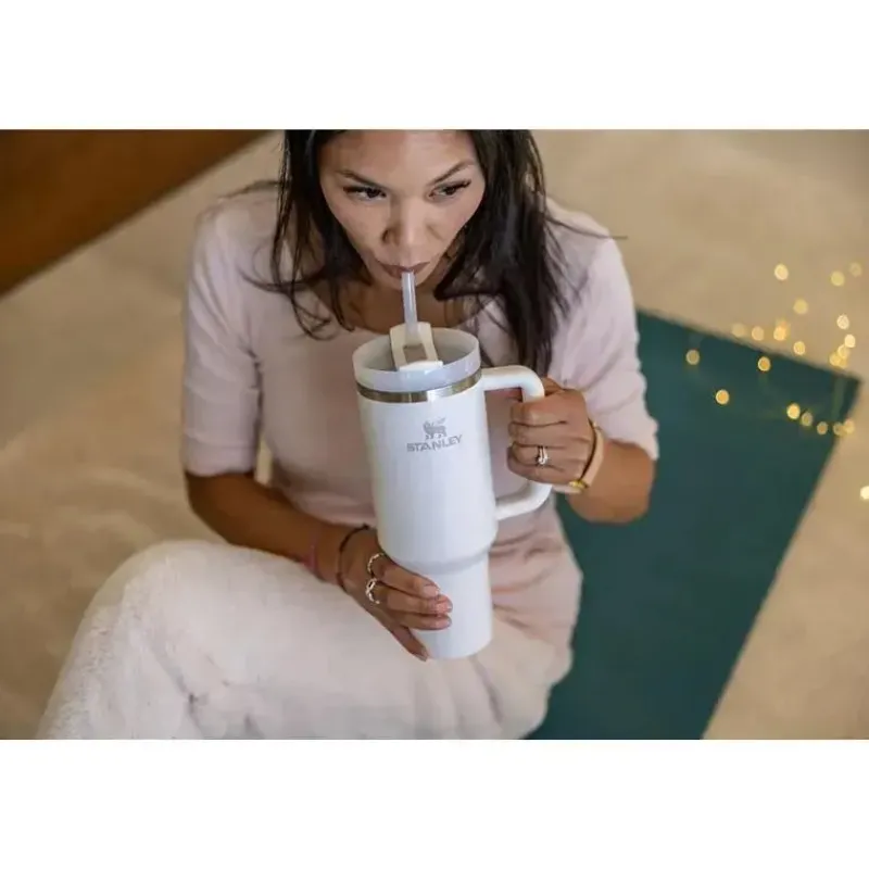 Stanley Gift For Mom|Water Bottle*- 40Oz Quencher H2.0 FlowState Stainless Steel Vacuum Insulated Tumbler, Frost