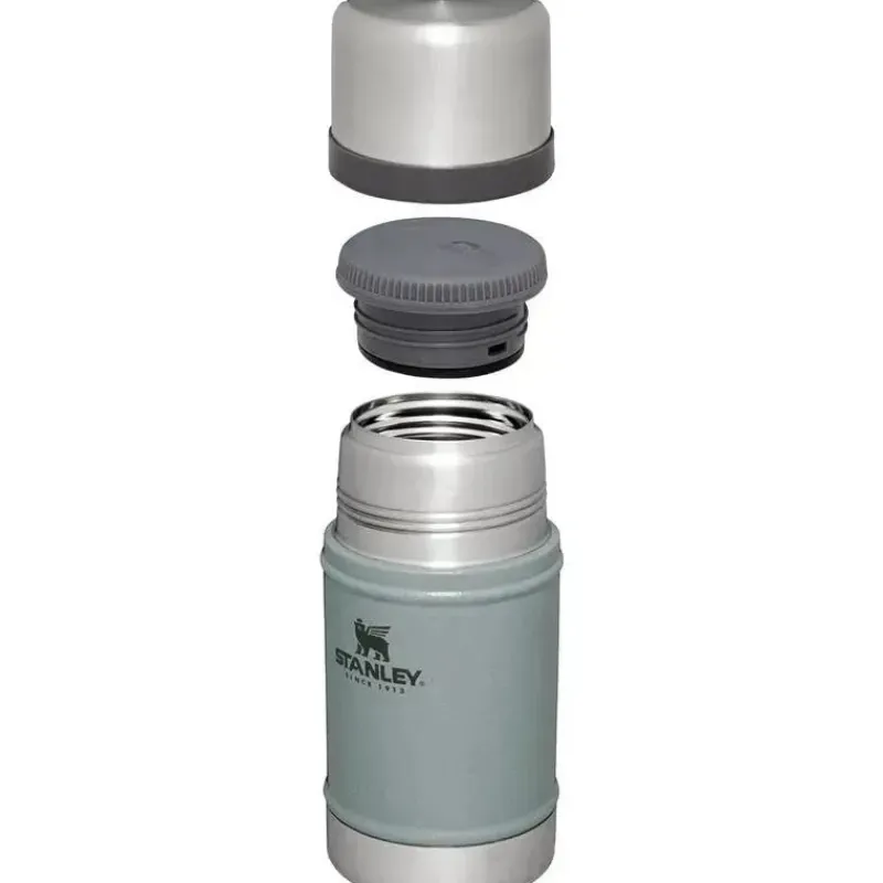 Stanley Gift For Dad|Water Bottle*- 24Oz The Legendary Classic Food Jar, Hammertone Silver