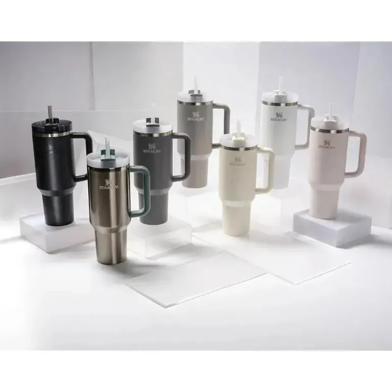 Stanley Insulated Cups|Dishes, Utensils & Food Containers*- Quencher H2.0 FlowState Stainless Steel Vacuum Insulated Tumbler, 40 oz, Cream