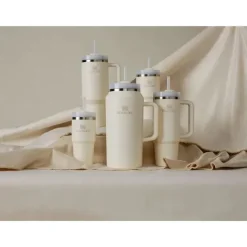 Stanley Insulated Cups|Dishes, Utensils & Food Containers*- Quencher H2.0 FlowState Stainless Steel Vacuum Insulated Tumbler, 40 oz, Cream