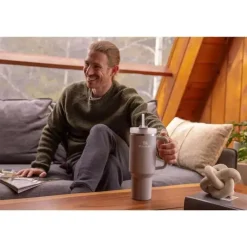 Stanley Insulated Cups|Dishes, Utensils & Food Containers*- Quencher H2.0 FlowState Stainless Steel Vacuum Insulated Tumbler, 40 oz, Cream