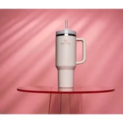 Stanley Gift For Mom|Insulated Cups*- Quencher H2.0 FlowState Stainless Steel Vacuum Insulated Tumbler, 40 oz, Rose Quartz