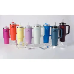 Stanley Insulated Cups|Dishes, Utensils & Food Containers*- Quencher H2.0 FlowState Stainless Steel Vacuum Insulated Tumbler, 30 oz, Pomelo