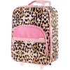 Kids Stephen Joseph Kids Bags & Backpacks*- All Over Print Rolling Luggage, Leopard