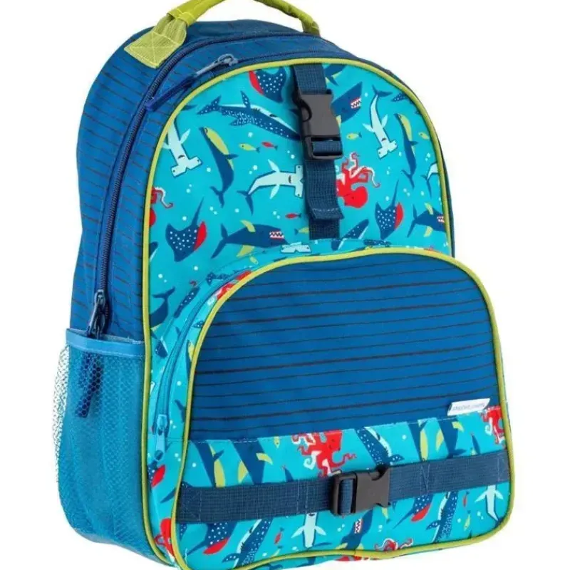 Kids Stephen Joseph Kids Bags & Backpacks*- All Over Print Backpack Blue Shark
