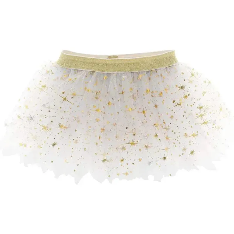 Stephen Joseph Dresses|Baby Dresses & Skirts*- Baby Girls Tutu & Head Band Set, Golden Pearl