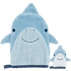 Stephen Joseph Baby Washcloths*- Bath Mitt W/ Finger Puppet, Shark