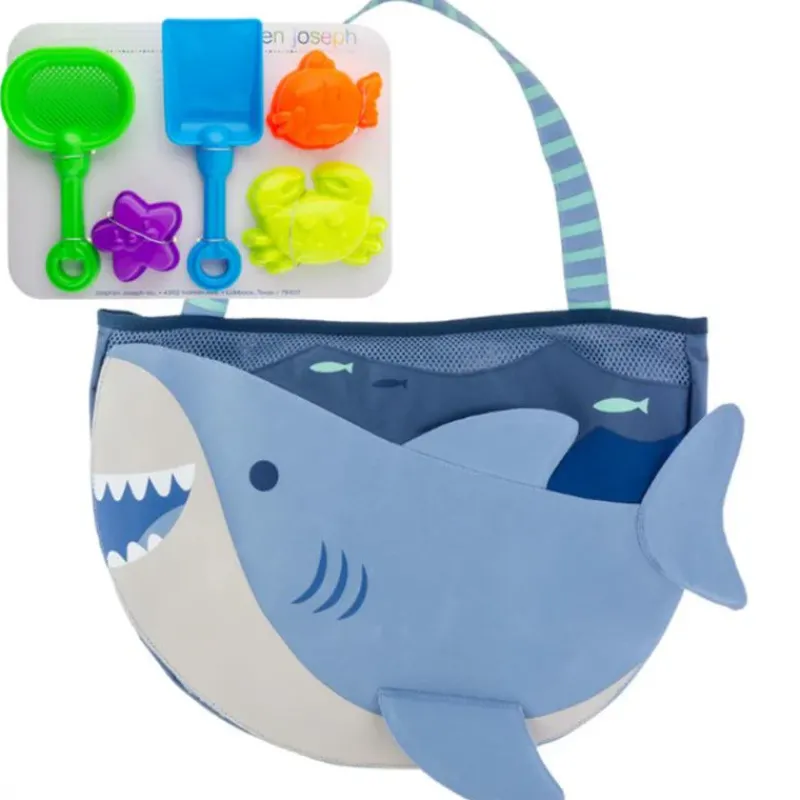 Stephen Joseph Water Toys*- Beach Totes With Sand Toy Play Set, Shark