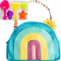 Stephen Joseph Water Toys*- Beach Totes With Sand Toy Play Set Rainbow