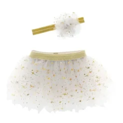 Stephen Joseph Dresses|Baby Dresses & Skirts*- Big Sister Tutu & Headband Set, Golden Pearl